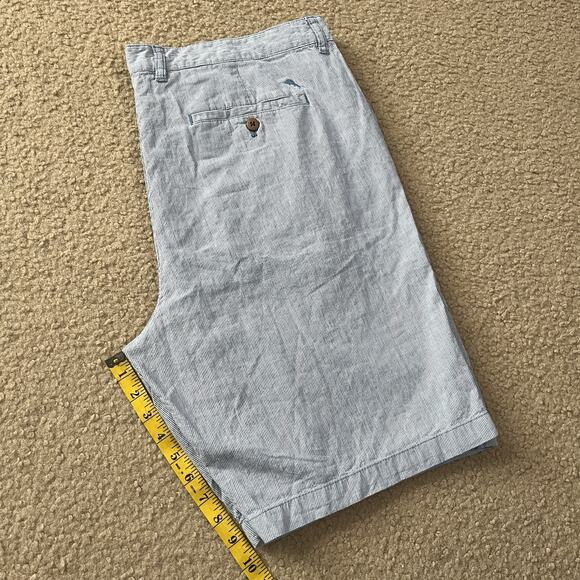 Tommy Bahama Mens Blue Striped Linen Blend Shorts Size 40 - Picture 6 of 6